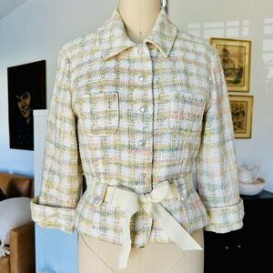 NWT’s Kenzie 2000’s Woven Plaid w Pearl Buttons Jacket